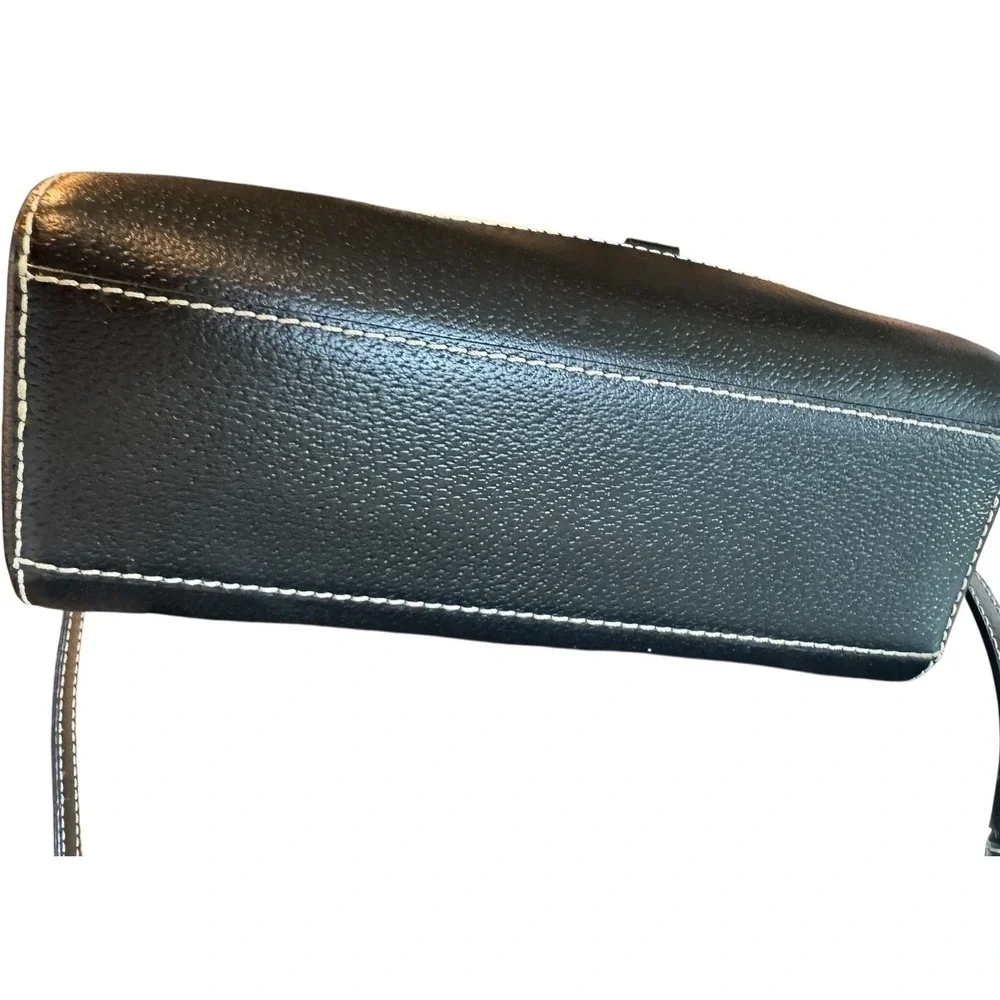 Kate Spade New York Shoulder Strap Black Cream Leather Bag Satchel Red Interior‎